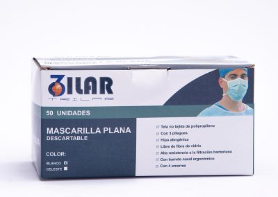 Mascarilla Plana Descartable 01 - Trilar Medical